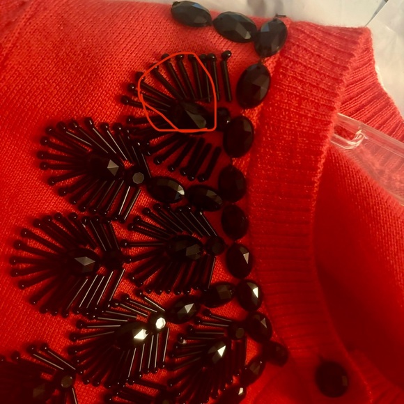 MILLY beaded cardigan size M - Picture 3 of 12